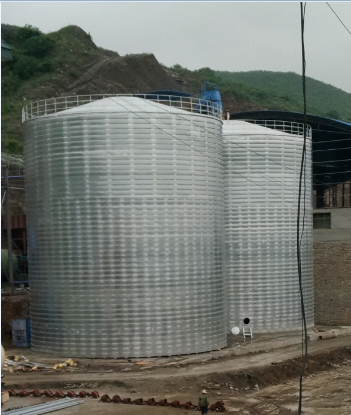 新宾粮食钢板仓的安装全过程不用热焊接